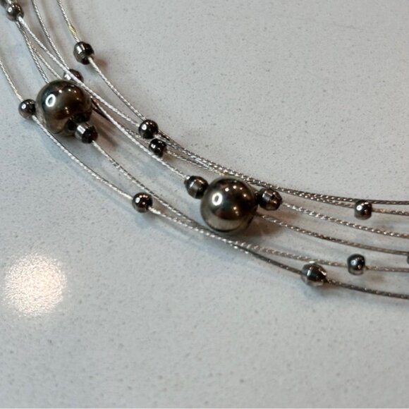 Orbit Mixed Metal Floating Ball Choker - Picture 6 of 9